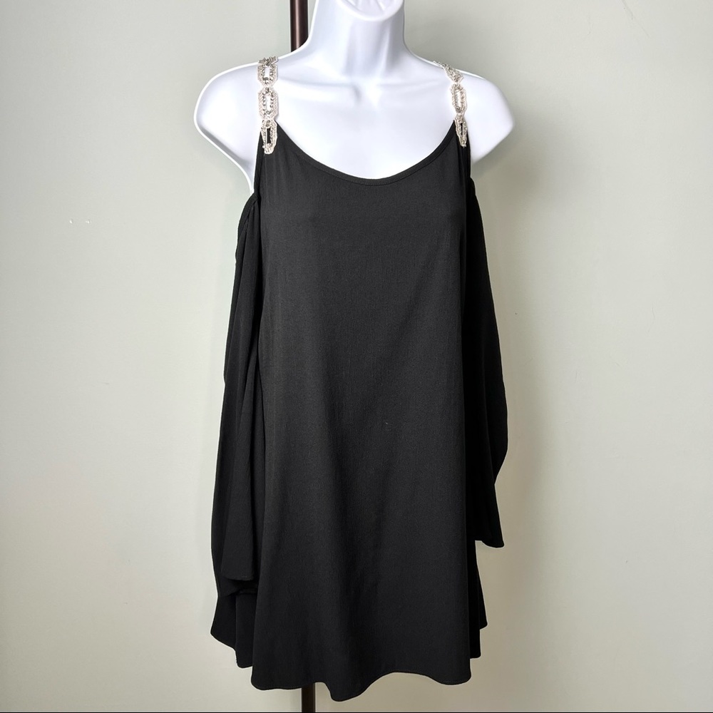 For Love & Lemons Cold Shoulder, Bell Sleeve Dress